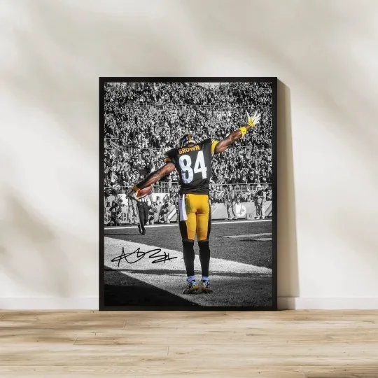 Discover Antonio Brown Poster Football Sports Wall Art Decor Print All Sizes