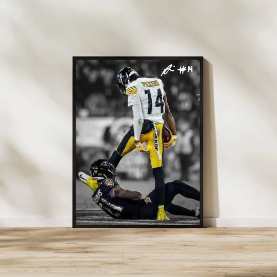 Discover George Pickens Poster Pittsburgh Football Wall Art All Sizes