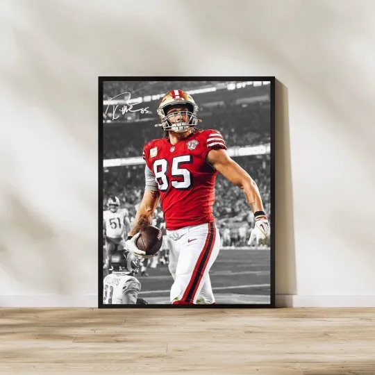Discover George Kittle Poster San Francisco Football Wall Art Print All Sizes