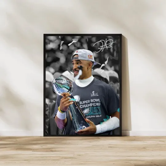 Discover Jalen Hurts Poster Philadelphia Football Wall Art Decor All Sizes