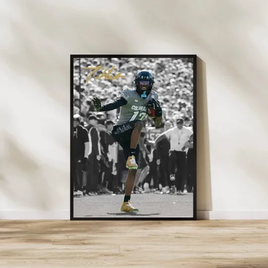 Travis Hunter Poster Colorado College Football Art All Sizes