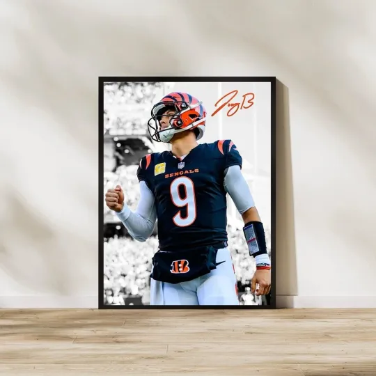 Discover Joe Burrow II Poster Cincinnati Football Wall Art Print All Sizes
