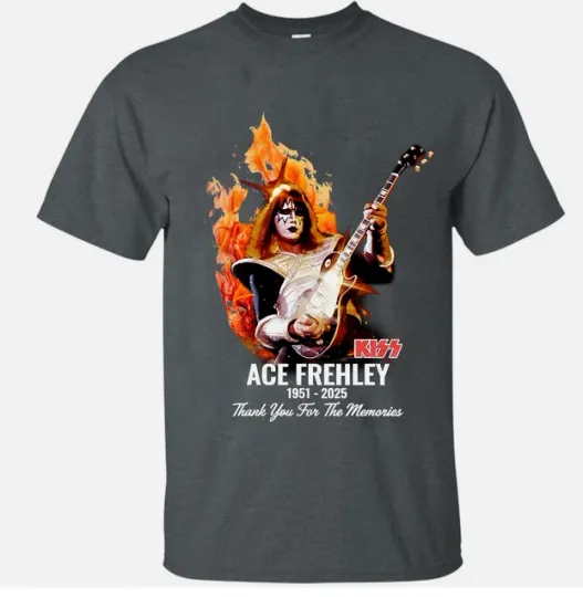 Discover Kiss Ace Frehley 1951-2025 Thank You T-Shirt