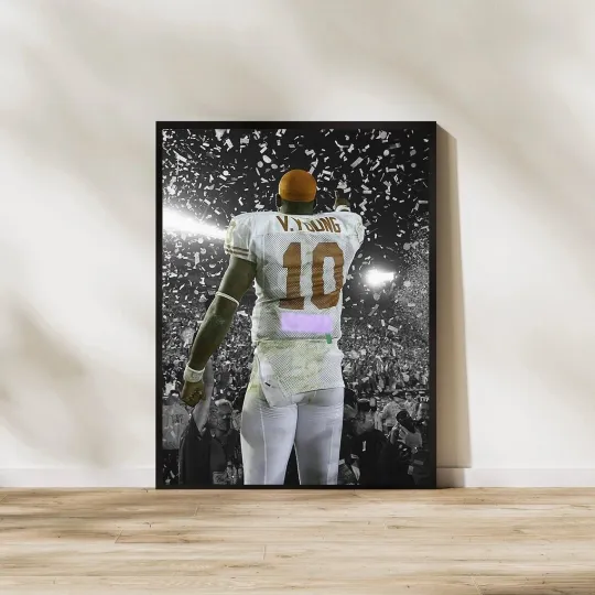 Discover Vince Young Poster Texas Football Legend Wall Art All Sizes