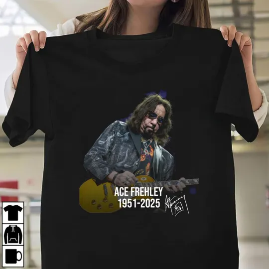 Legendary Ace Frehley T-Shirt Short Sleeve Memorial