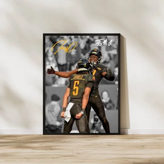 Discover Jayden Daniels Terry McLaurin Poster Football Art All Sizes