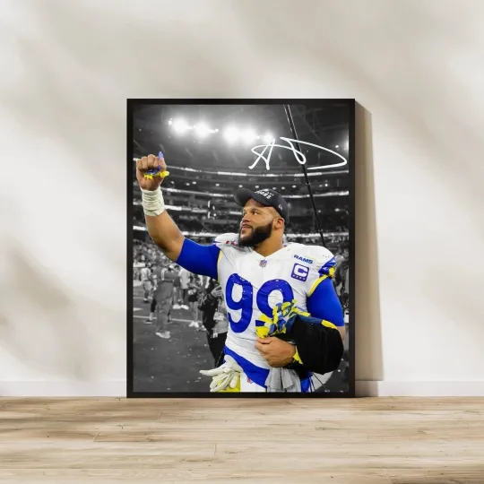 Discover Aaron Donald Poster Los Angeles Legend Football Wall Art All Sizes