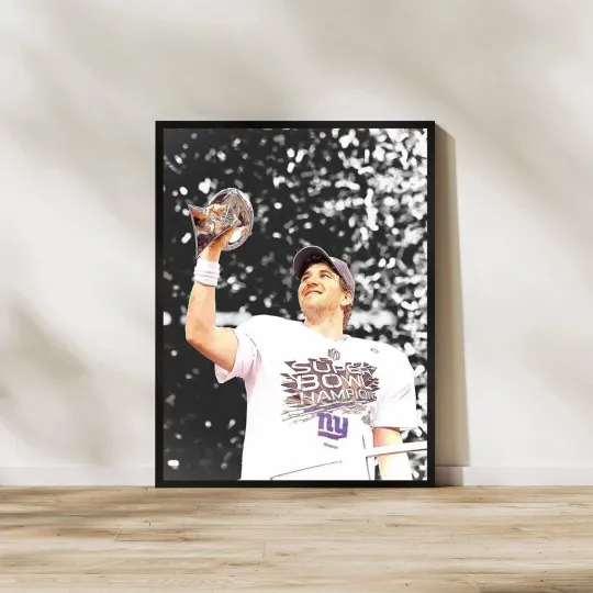 Discover Eli Manning Poster New York Legend Football Wall Art All Sizes
