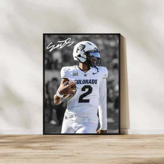 Shedeur Sanders Poster Colorado College Football Art All Sizes