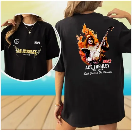 Discover KISS Ace Frehley Signature Memories Double Sided T-Shirt