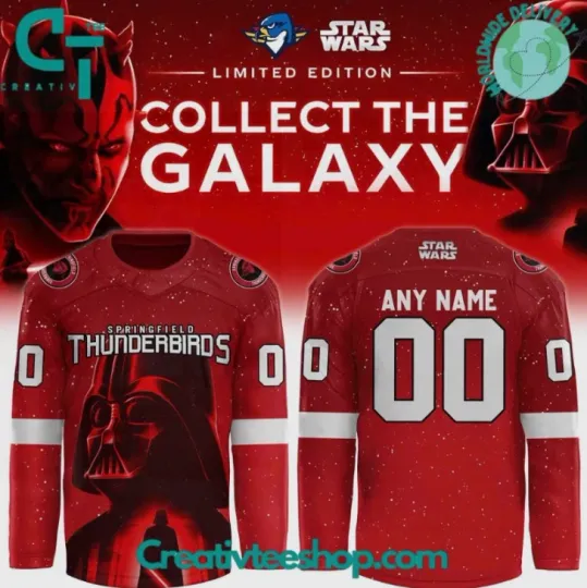 Discover Custom Springfield X Star Wars Special Edition Hockey Jersey Gift For Valentine