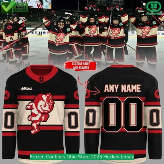 Discover Personalized Frozen Ohio State 2025 Hockey Jersey Gift For Valentine