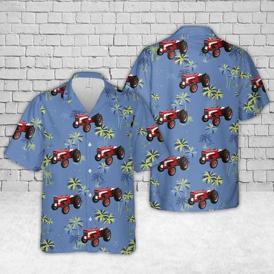 International Harvester Hawaiian Shirts Farm Lover Hawaiian Shirt, Summer Vibe Tropical Hawaiian Shirt, Short Sleeve Button Down Shirt
