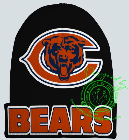 Chicago football Beanie, One Size Fits Most **ALL football Teams Available