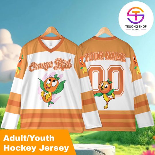 Discover Custom Disney Orange Bird Hockey Jersey, Hockey Fan Lover Gift, Hockey Team Outfit