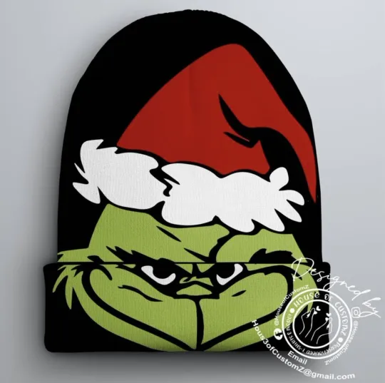 The funny character beanie Black