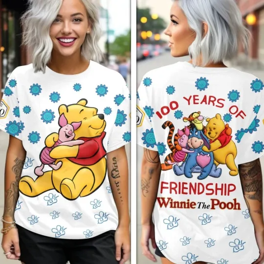 Discover Winnie-the-Pooh Movie 100th Anniversary 3D T-Shirt