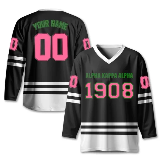 Discover Personalized Retro Alpha Kappa Alpha Hockey Shirt College Fashion Gifts
