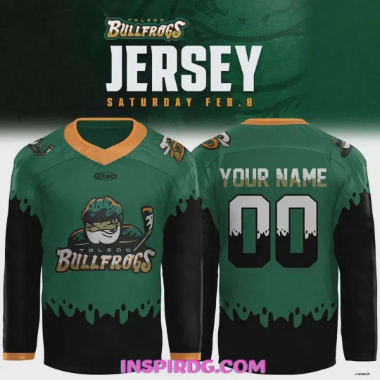 Discover Personalized Toledo Bullfrogs Uniform 2024-25 Hockey Shirt