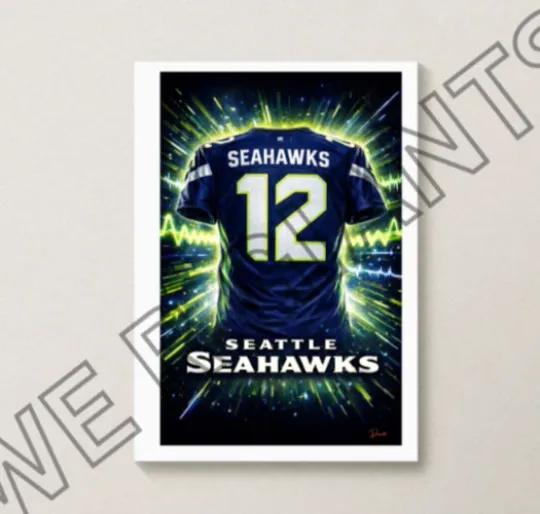 Discover Seattle Seahawks 12 Fan Art Poster 11x17 Wall Print football Football Decor