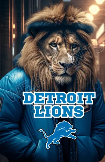 Discover DETROIT LIONsS MASCOT POSTER football TEAM WALL ART LIONS FOOTBALL