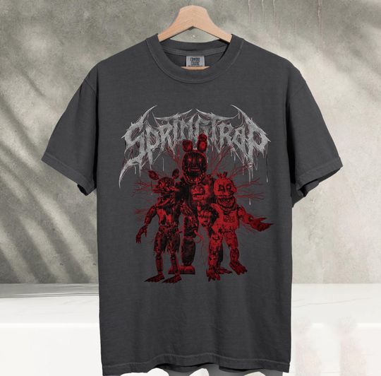 Springtrap Metal Vintage Shirt, Five Nights at Freddy's Goth Tee