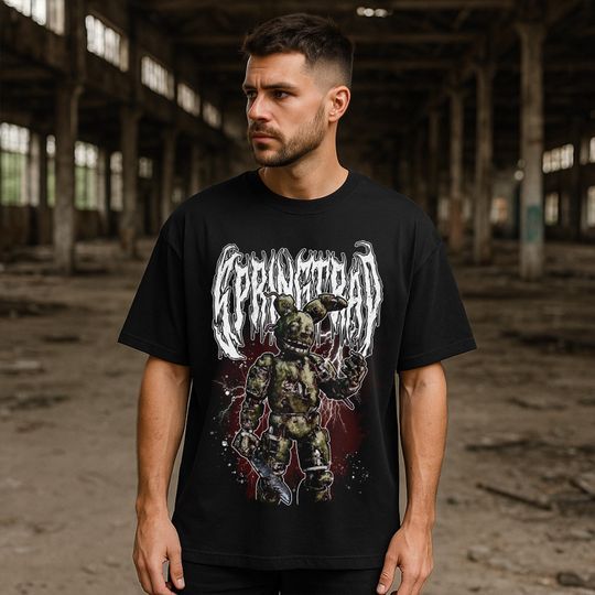 Springtrap Metal Shirt: Five Nights at Freddy's Goth Tee