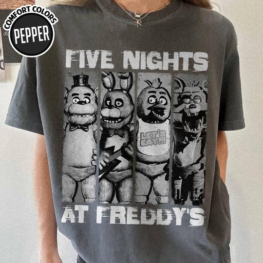 Five Nights at Freddys Vintage Shirt Horror Nights 2025 Shirt, Gifts For FNAF Fan Lovers, Gamer Gifts Tee
