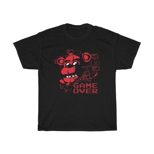 Discover Five Nights At Freddy Freddy's Game Over Black T-Shirt