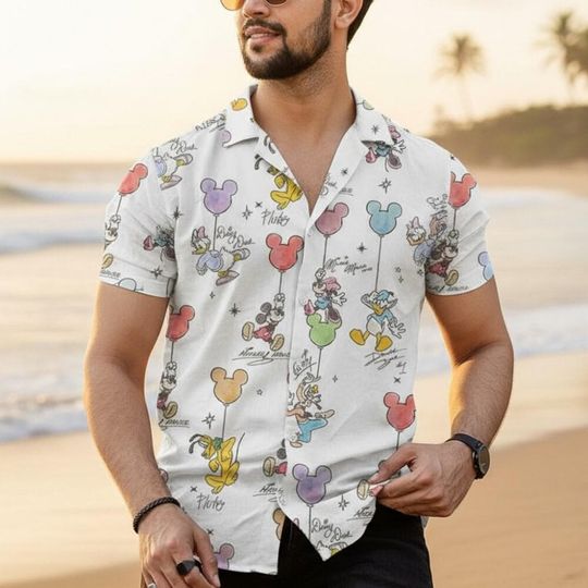 Discover Hawaiian Mickey and Friends Summer Shirt