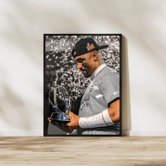Discover Jalen Hurts Poster Philadelphia Football Sports Wall Art All Sizes