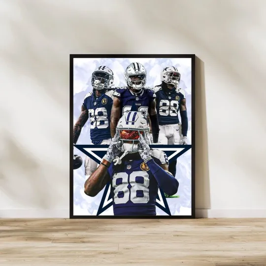 CeeDee Lamb 88 Poster Dallas Football Wall Art Decor All Sizes