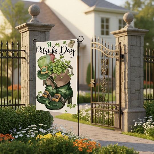 Discover St. Patrick's Day Garden Flag  Double-Sided Shamrock Decor