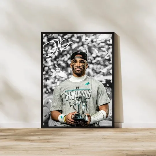 Discover Jalen Hurts Poster Philadelphia Football Wall Art Decor All Sizes