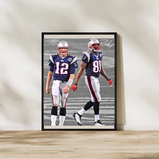Discover Tom Brady & Randy Moss Poster New England Wall Art All Sizes