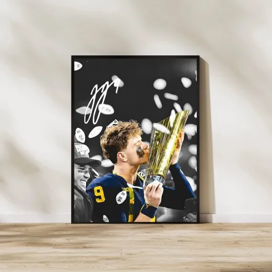 J.J. McCarthy Poster Michigan Wolverines Football Wall Art All Sizes