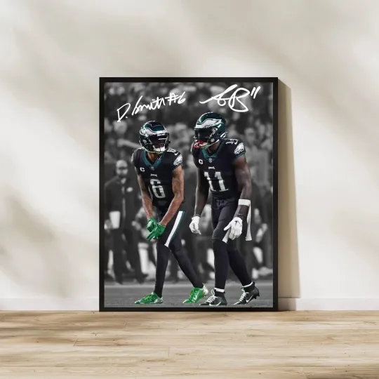Discover AJ Brown & Devonta Smith Poster Philadelphia Wall Art All Sizes