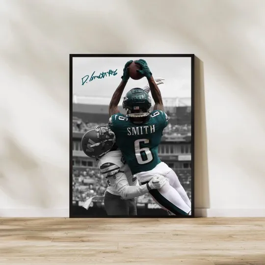 Discover DeVonta Smith Poster Philadelphia  Football Wall Art Print All Sizes