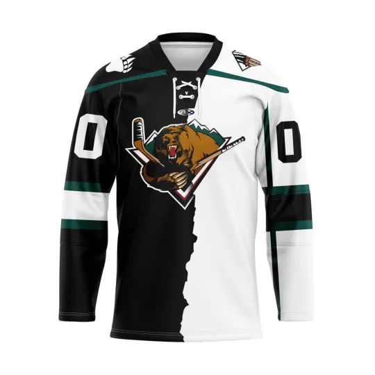 Discover Personalized Utah Grizzlies Mix Design Lace Hockey Jersey Men's Fan Gear
