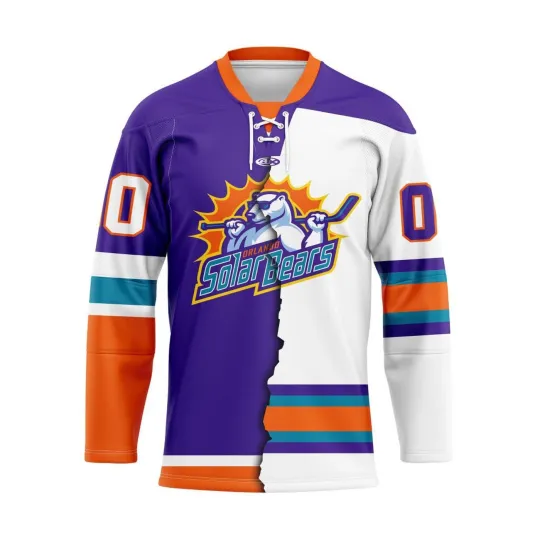 Discover Orlando Solar Bears Mens Lace Hockey Jersey Personalized Fan Shirt