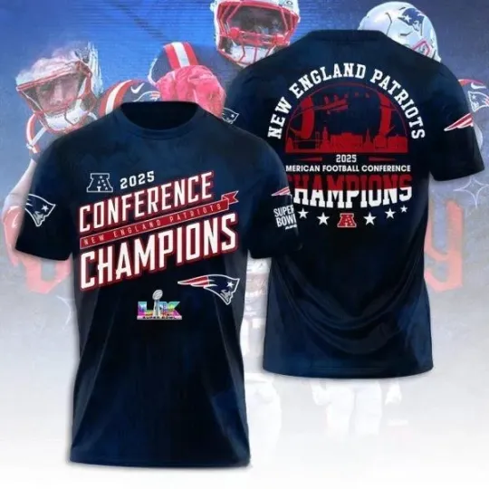 Discover Patriots Conference Champions 2026 Special Design T-Shirt