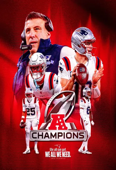 Discover New England Patriots AFC Champions Poster  NE Patriots AFC Champions