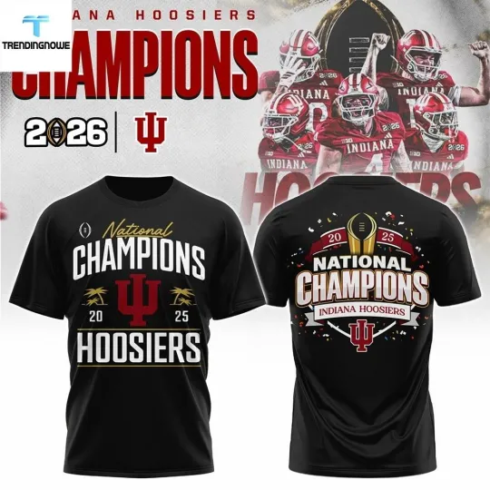 Discover Iu Indiana Hoosier 2026 Ncaa National Champions TShirt Unisex S-5XL