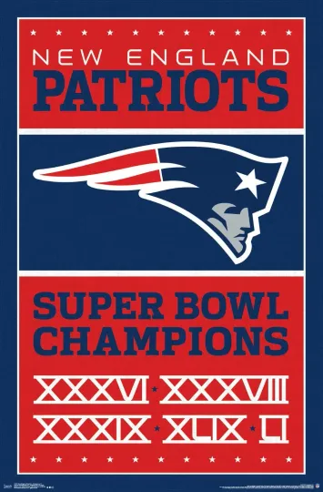 Discover football New England Patriots - Champions 17 Poster