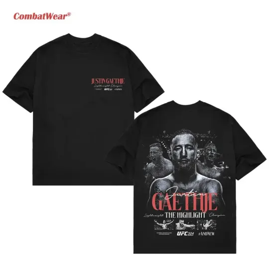 Discover CombatWear Justin Gaethje UFC 324 #AndNew Interim Lightweight Champion Tee Vinta