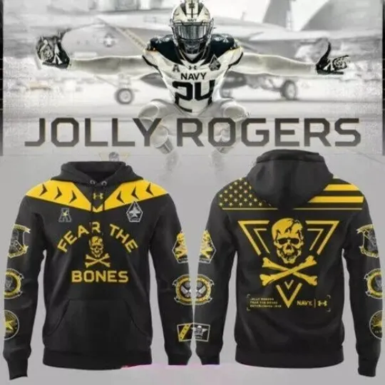 Discover Navy Midshipmen Jolly Jogger Special Black Hoodie 3D