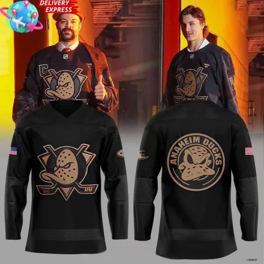 Discover Anaheim Ducks Military Appreciation Special Black Hockey Shirt