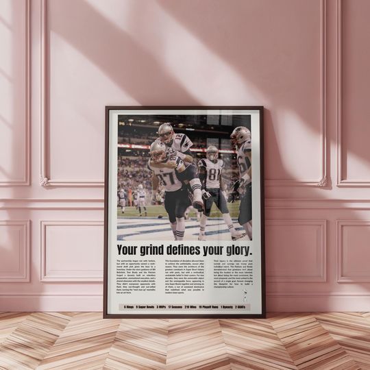 Discover New England Patriots Poster Motivational Patriots Championship Poster Football Wall Art
