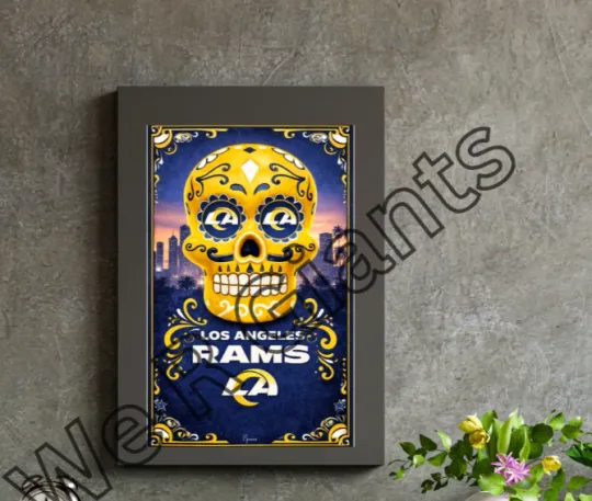 Discover Los Angeles Sugar Skull Poster Wall Art Fan Decor