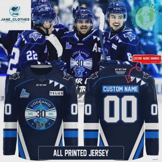 Discover [Youth] Personalized Rimouski Oceanic Special New 2025 Hockey Shirt